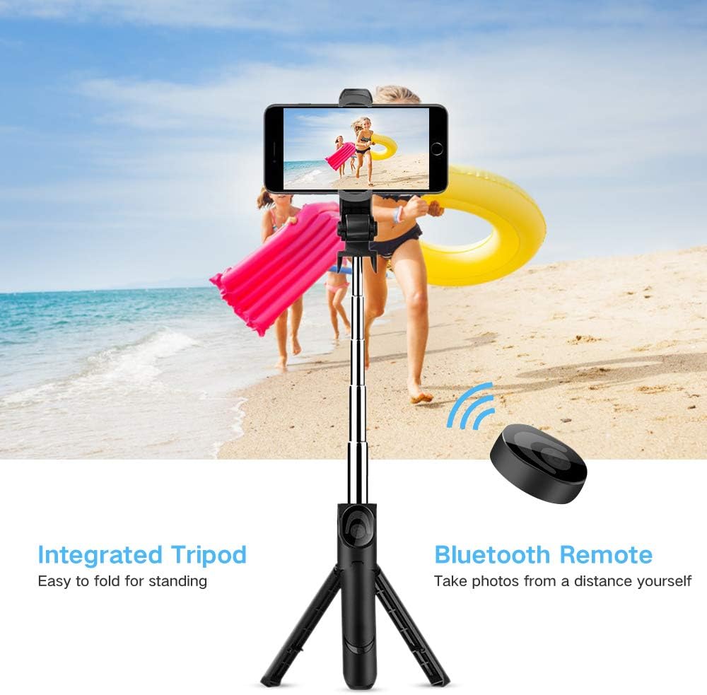 Selfie Stick Bluetooth, Doosl Selfie Stick Tripod - Extendable Tripod Stick with Remote - Facetime Phone Stand, Wireless Selfie Stick Tripod, Portable Tripod for Phone: Camera & Photo