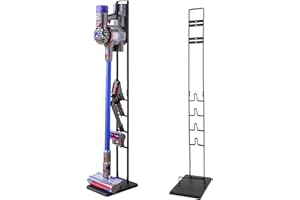 EZ SPARES Vacuum Stand fDocking Storage Station,cpmpatible with Dyson V6 V7 V8 V10 V15 V11 DC30 DC31 DC34 DC35 DC58 DC59 DC62 Cordless Stick Vacuum Cleaners,Stable Metal Storage Bracket Holder(Black)