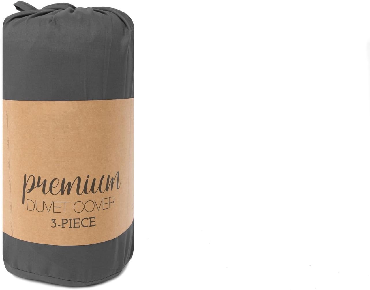 ienjoy Home Beckham Luxury Soft Brushed 1800 Series Microfiber Duvet Cover Set - Hypoallergenic, King, Gray