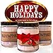 Scented Candles - Happy Holidays - Set of 3: Christmas Tree, Candy Cane, and Gingerbread - 3 x 4-Ounce Soy Candles - Each Votive Candle is Handmade in The USA with only The Best Fragrance Oils