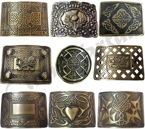 Scottish Kilt Belt Buckle Antique Finish Various Design Swirl Celtic Knot Buckles Highland (2)