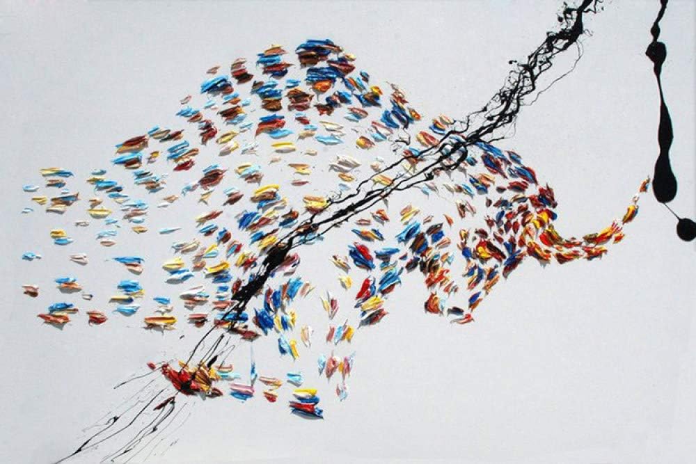 fsafa Dekoratives Ölgemälde,Kreative Einzigartige Tier Abstrakte