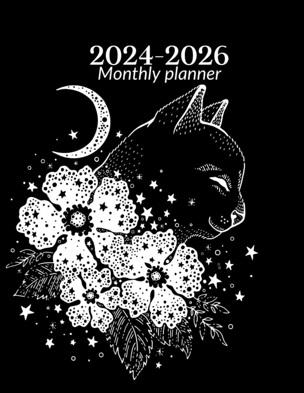 2024-2026 Monthly Calendar & Planner: Black Cat Cover| 36 Months Calendar (January 2024 to December 2026)|With To Do List Organizer , Password log, Contact list and Notes