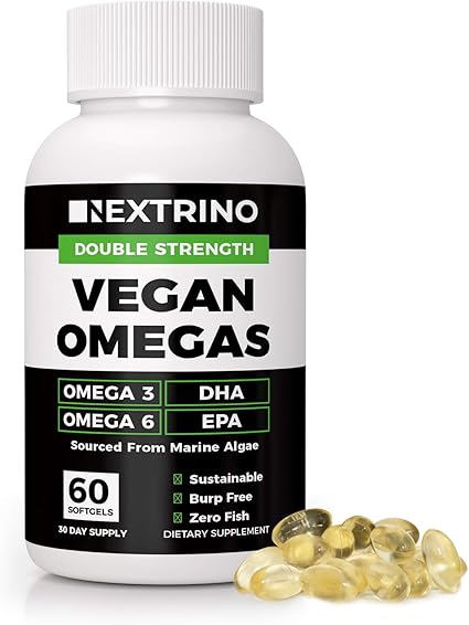 Amazon Com Suplemento Vegano Omega 3 Aceite De Algas Con Dha Epa Acidos Grasos Omega 3 Y 6 De Algas Alternativa Vegetariana A Aceite De Pescado 60 Health Personal Care