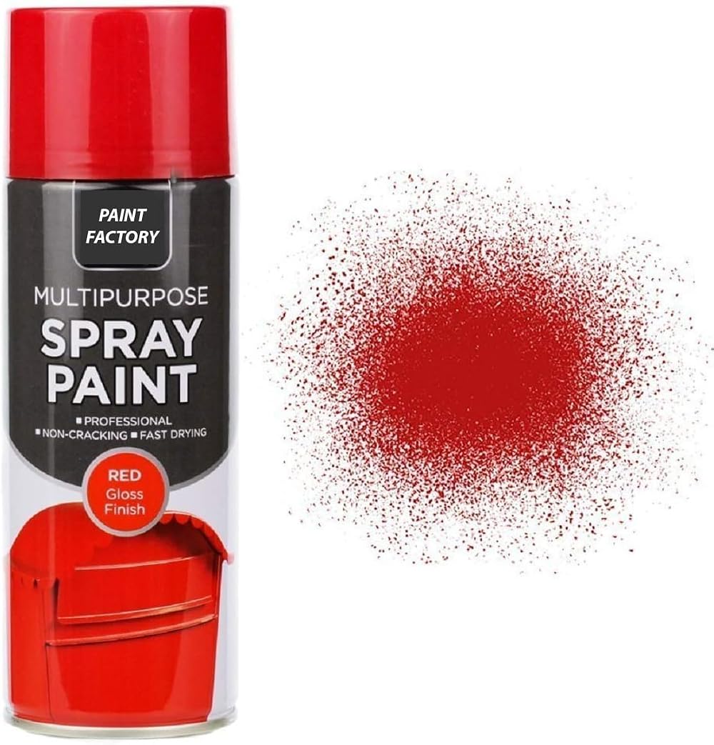 Paint Factory 400ml Fantastic Finish All-Purpose Spray Paint Red Gloss