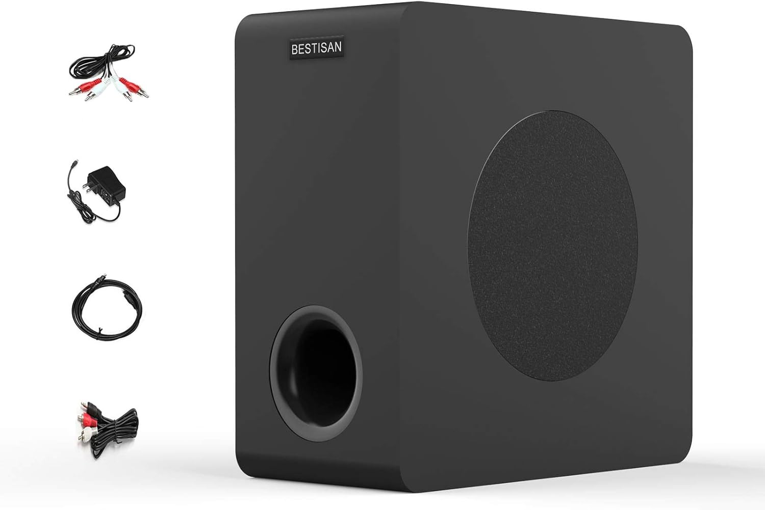 Bestisan Powered Subwoofer, Compact Subwoofer for Home Audio Theater, Deep Base