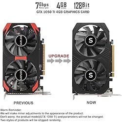 SAPLOS GTX 1050 Ti Gaming Graphics Card, 4GB, 128
