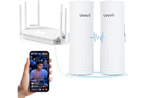 UeeVii CPE450 Wireless Bridge and WR3000K WiFi Router Kit, 5.8G 3KM Point to Point WiFi Bridge Outdoor,Waterproof, for IP Cam