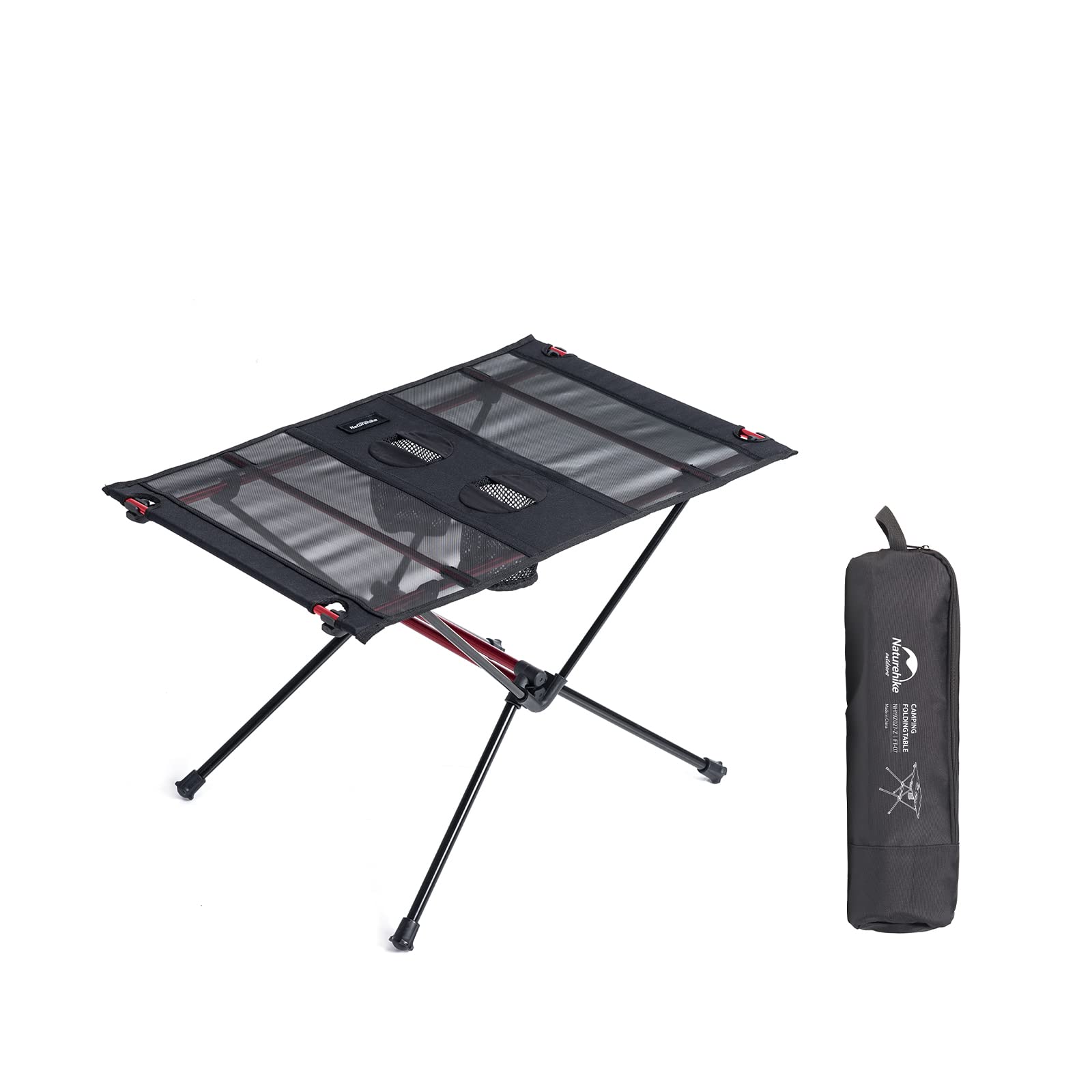 Naturehike Ultralight Folding Table Outdoor Portable Picnic Table Hiking Trip Camping Garden (Black)