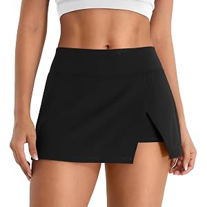 VOYJOY Womens Mini Skort Athletic Tennis Skirt with Pockets Workout Dress | Soft, Y2K Style, Casual, A Line, Stretchy, Quick