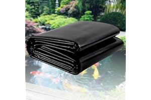 COOCURE Pond Liner 20x25, 20MIL/0.5MM Thickness HDPE, KOI/Fish Pond Liners for Outdoor Pond, Pond Skin Liner for Duck, Turtle, Garden Water Landscape.