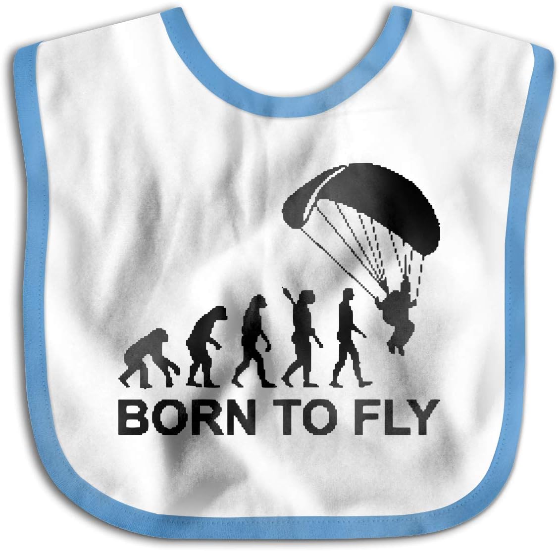 Baby Bibs Evolution Skydiving Born To Fly Drooling,Teething And Dinner Bib For Toddlers