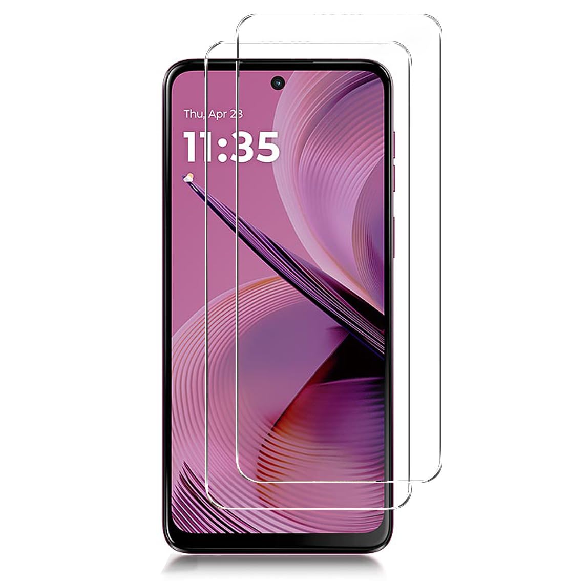 KP TECHNOLOGY {2 PACK) Moto G55 5G Premium Quality Genuine Tempered Glass Explosion & Shatter Proof Screen Protector Guard Cover for Motorola Moto G55 5G