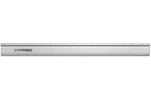 Alumicolor AlumiCutter Aluminum Steel Straight Edge for Office, School, Engineering and Framing, 18IN, Silver
