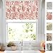 jinchan Valance Curtain Kitchen Farmhouse Window Valance for Living Room Linen Scroll Paisley Valance for Bedroom Bathroom Floral Printed Tie Up Small Valance 2 Inch 1 Panel Rod Pocket Terra on Beige