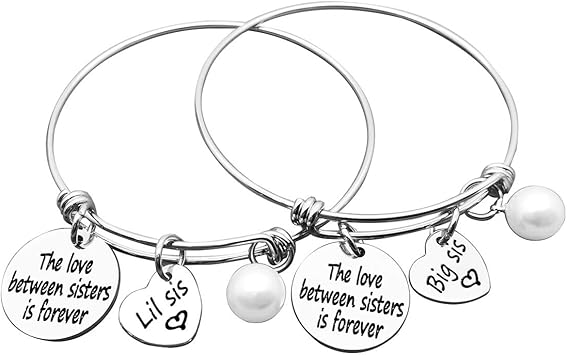 Amazon Co Jp 姉妹用ブレスレット 姉妹用ギフト 妹用ジュエリー 姉妹用ギフト クリスマス誕生日プレゼント 記念日 女性や女の子向け ホーム キッチン