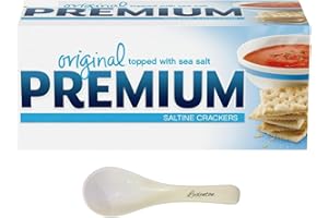 Premium Original Saltine Crackers Tops Brand Crispy, Light, and Flaky Perfect for Soups, Snacks, and Recipes Luxury Christmas Crackers for Holiday Gifting (Luxenton Tradmark Spoon Included)