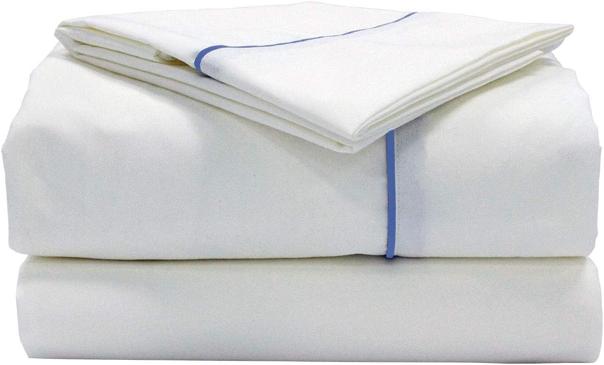 AB Lifestyles 30x75 RV/Camper Bunk Sheet Set White w/Azure