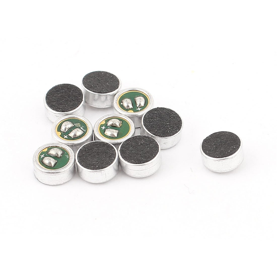 sourcing map 10 Pcs 6mm x 2.7mm Surface Mounted Devices MIC Electret Microphone Condenser Pickup