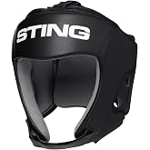 Sting USA Boxing Approved Open Face Head Guard | Gel Fusion Padding, Japanese Amara Lining, Brow, Cheek and Temple Protection