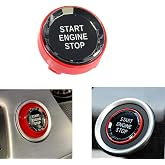 Angelguoguo Crystal Engine Start Stop Switch Button Replace Cover for BMW 1 3 5 Series E87 E90/E91/E92/E93 E60 X1 E84 X3 E83 X5 E70 X6 E71 Z4 (for E Chassis, Red)