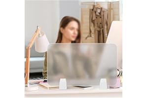 Freestanding Desk Privacy Divider, Desk Privacy Divider, Desk Divider, Screen Acrylic Double-Sided Frosted Desktop Privacy Pa