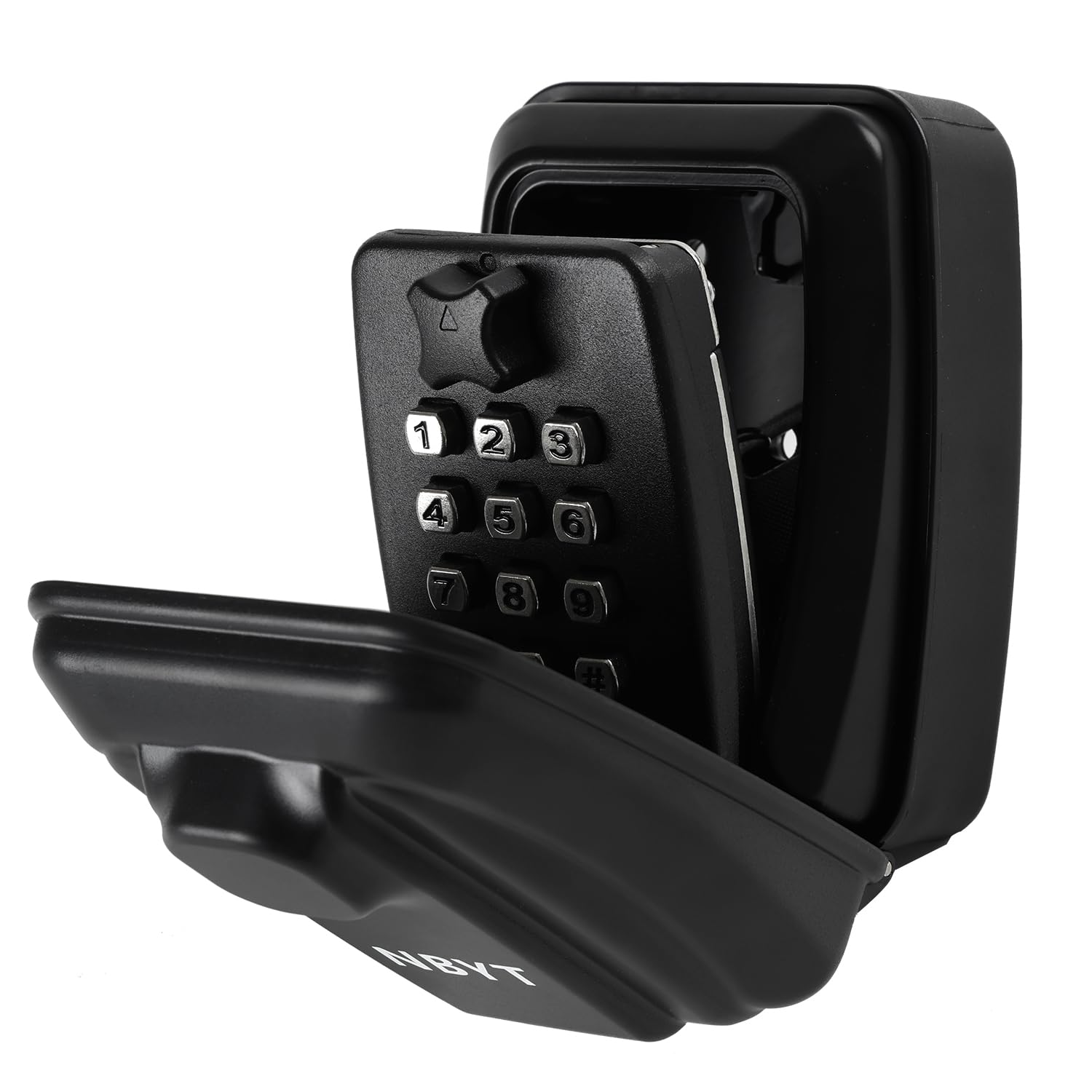 NBYT Portable Combination Lock keybox, 9-Digit Keyboard,For House Keys Key Hiders to Hide a Key Outside,Waterproof Key Safe Storage Lock Box