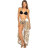 Back From Bali Womens Sarong Wrap, Beach Swimsuit Cover Up - Butterfly with Coconut Clip