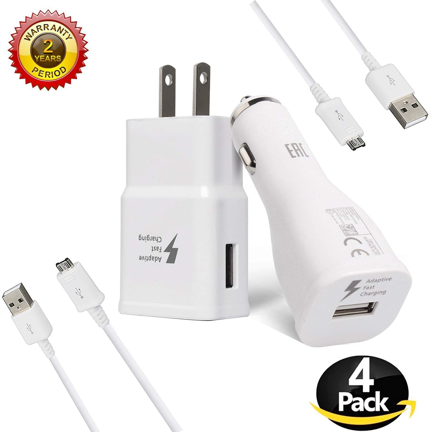 MBLAI Fast Charge Adaptive Fast Charger Kit for Samsung Galaxy S7/S7 Edge/S6/Note5/4 /S3,MBLAI USB 2.0 Fast Charging Kit True Digital Adaptive Fast Charging (S7 Fast Charger Set)