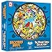 A Broader View Backyard Birds Round Table Puzzle - 500 Pieces, Jigsaw Puzzles for Adults & Kids, Suitable for Groups of 2 or More, Everyone Gets The Best Seat at The Table, Incl. 12x12” Poster