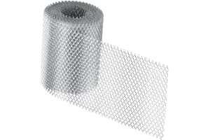 Aluminum Gutter Guard 5 Inch Wide, 20 Ft Long Leaf Protector Mesh for Roof Rain Gutters Downspouts, Rust-Resistant No-Screw I