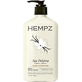 Hempz Age-Defy Body and Hand Lotion for Dry Skin, for Cracked & Crepey Skin, Quick Absorption Moisturizer, Large 17 oz