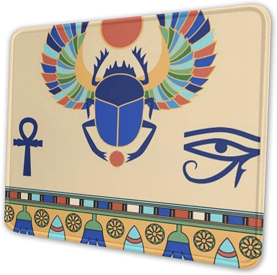 Personalized Rectangle Mouse Pad, Egyptian Scarab Printed