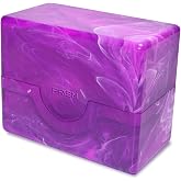 BCW Prism Deck Case - Charoite Purple | Holds 50 Double-Sleeved or 60 Single-Sleeved Cards | Secure Snap Closure | Compatible Collectible Card Bins | TCG Storage Box