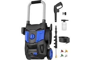 DGIVOVO Electric Pressure Washer - 4800PSI Max 3.1GPM with 20FT Hose,35FT Cord High Power Washers Powered 4 Nozzles for Patios Car Garden