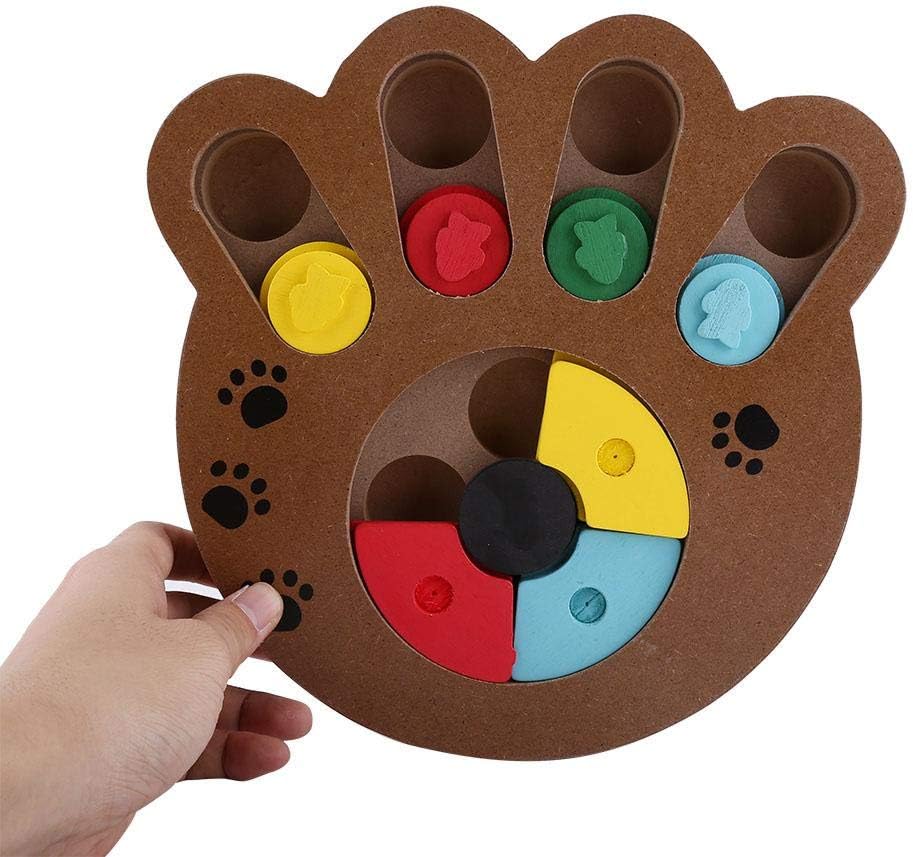 Pet Wooden Toy, Wooden Chewing Toys Pets Teeth Care Molar Toy Food Treated Wooden Educational Toy for Smart Dog & Cat(Paw) - Image 4