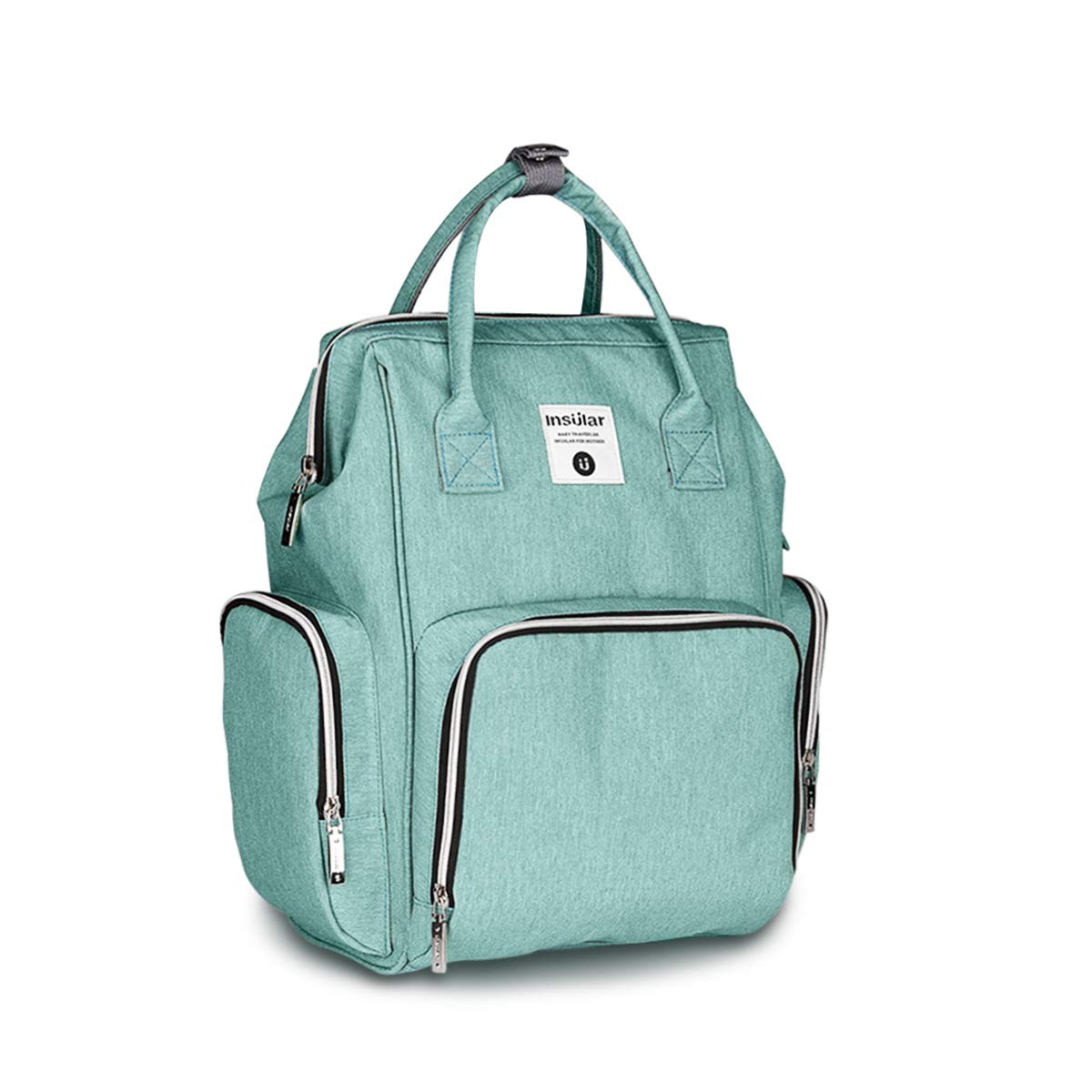 SONARIN Premium Baby Nappy Changing Backpack with Stroller Strap,Wet Wipes Box,Diaper Bag,Travel Backpack Organizer with Bottle Insulated Bags,Waterproof, Large Capacity,Stylish,Durable(Green)