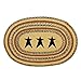 VHC Brands Primitive Flooring Prim Grove Star Jute Stenciled Oval 24x36 Rug