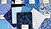 FAT QUARTER ~ Set of 10 100 % COTTON ~ BLUE ~ Quilt Fabric ~ CRAFTS ~ SEWING