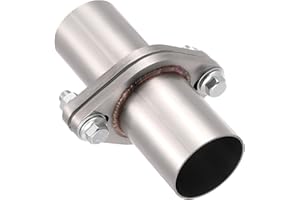 EVIL ENERGY 2 Bolt Exhaust Flange Repair Piping Kit for Quick Fix Repair, Universal 304 Stainless Steel Exhaust Flange and Ga