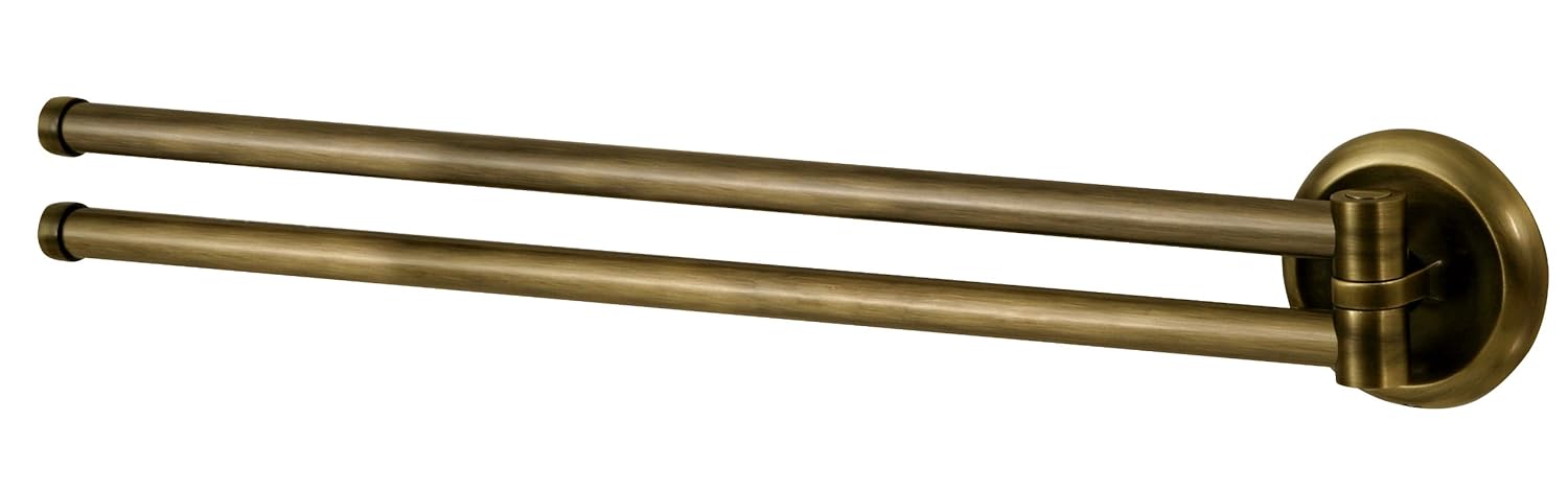 Bisk 00402 Deco Handtuchhalter zweiarmig, Messing-Antik-Optik, 48 x 7,5