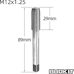 Burkit M12 X 1.25 Tap and Die Set Right Hand, M12 x