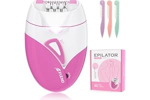 BUBBACARE Epilator, Cordless Epilator for Women Face Hair Remover with Light， Smooth Glide Epilator for Women Face Epilator for Women, Epilators Facial Body Glide Epilators for Women Bikini Hair Removal Device