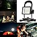 [15W 24LED] Spotlights Work Lights Outdoor Camping Lights, Built-in Rechargeable Lithium Batteries (with USB Ports to Charge Mobile Devices) (Black)