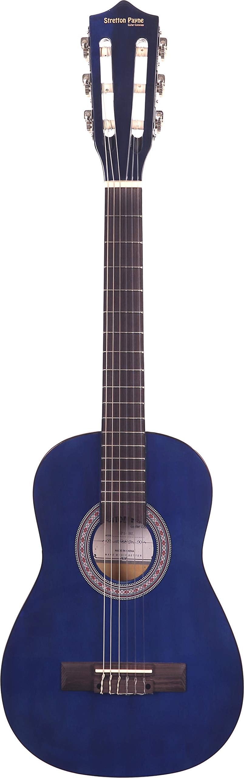 CLEARANCE - Graded AB - Acoustic Guitar 1/4 Sized (31' inch) Age 3 to 6 Classical Nylon String Childs Guitar Blue