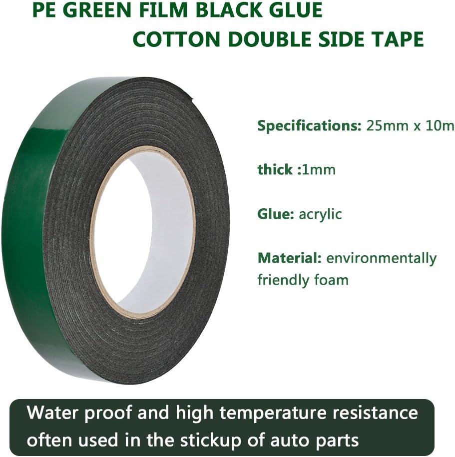 TIMESETL 10m(25mm) Foam Tape Double Sided Waterproof Mounting Tape Adhesive Sponge Tape for Automotive Grade Car Trims Number Plate Fixing - Image 4