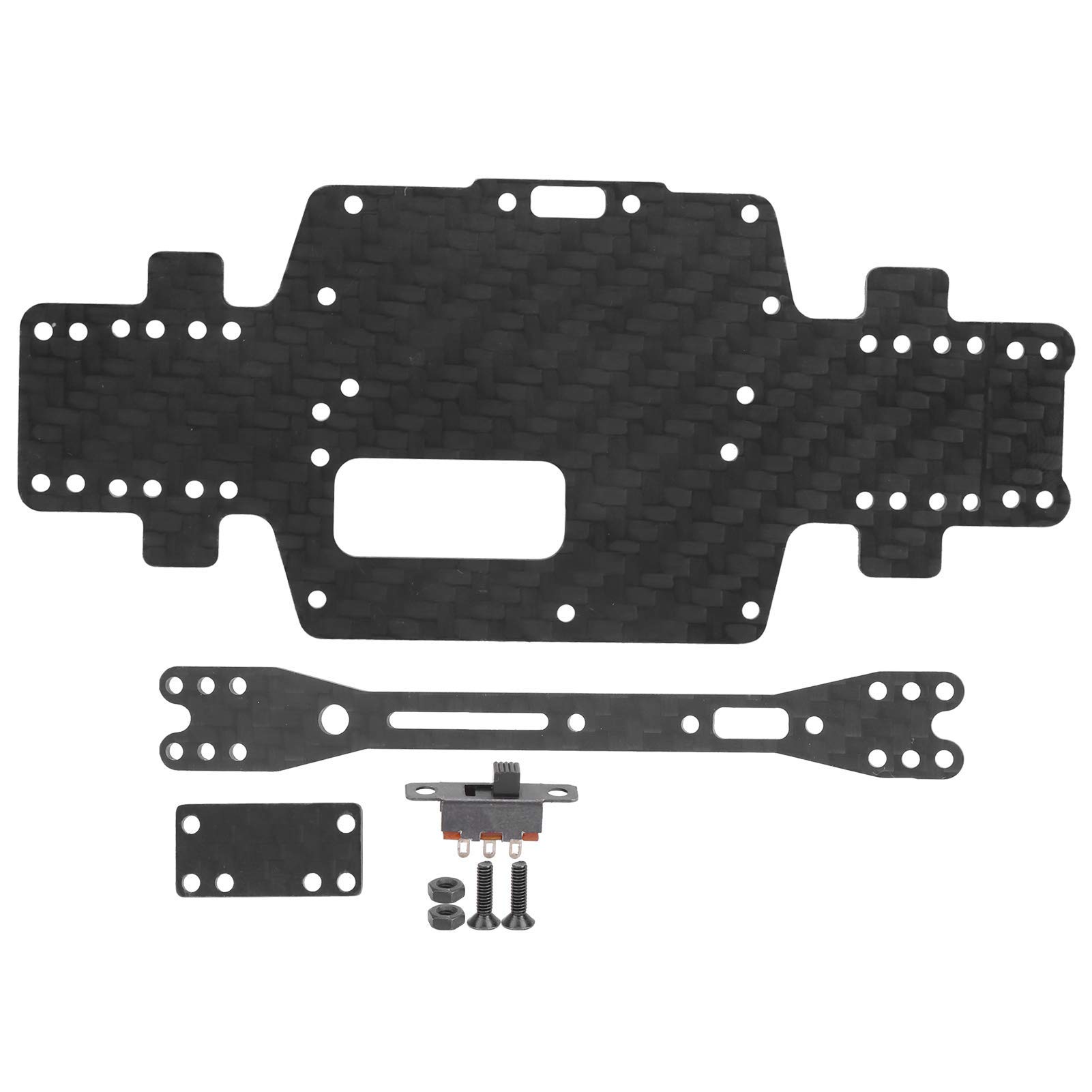 RC Chassis, 1:28 Remote Control Car Scale Carbon Fiber Chassis Compatible with WL-toys K969/K979/K989/K999/P929/P939