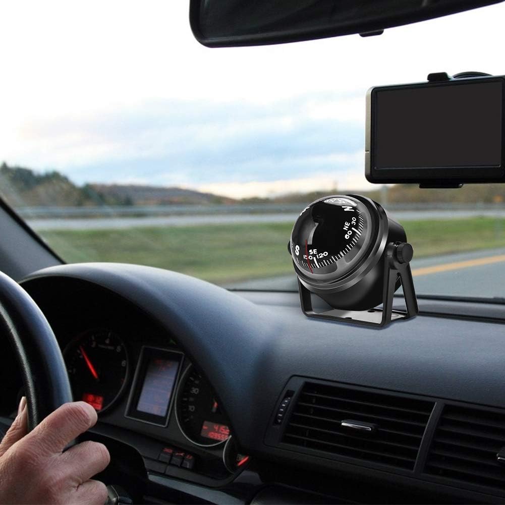 Yosoo Health Gear Mini Boat Navigation Compass, Marine Compasses Ball Night Vision Car Dashboard Compass for Boat Vehicle Caravan Truck : Sports & Outdoors