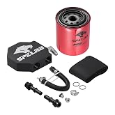 SPELAB Upper Fuel Filter Conversion Kit for Ford 6.7L Powerstroke 2011-2025 | Billet Aluminum, For F-250/F-350/F-450/F-550 Super Duty, Replace Plastic Housing, ORB Port, Dual Pump Ready, Spin-On Design