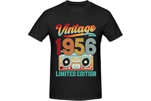 Vintage 1956 T-Shirt for Men, Classic Cotton Limited Edition 70th Birthday Shirts